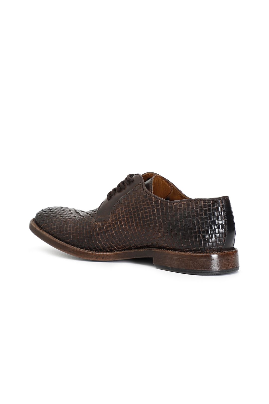 Cafe Noir Men Shoes Brown Braided Leather Size 44, 10 1/2 US Coffee Braided Leather Men s Loafers main image 4