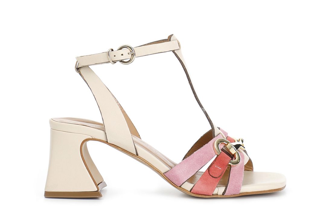 t sandals with accessory multi beige