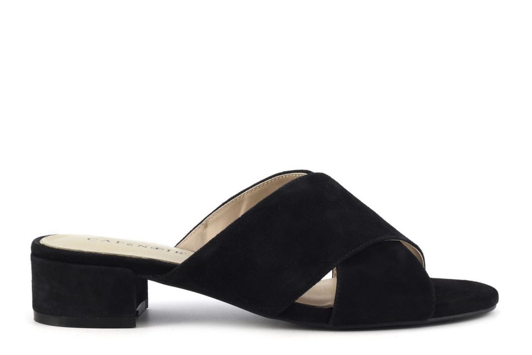 Special Price: Low sandals with crossed suede straps